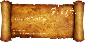 Funk Ádám névjegykártya