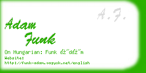 adam funk business card